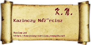 Kazinczy Nárcisz névjegykártya